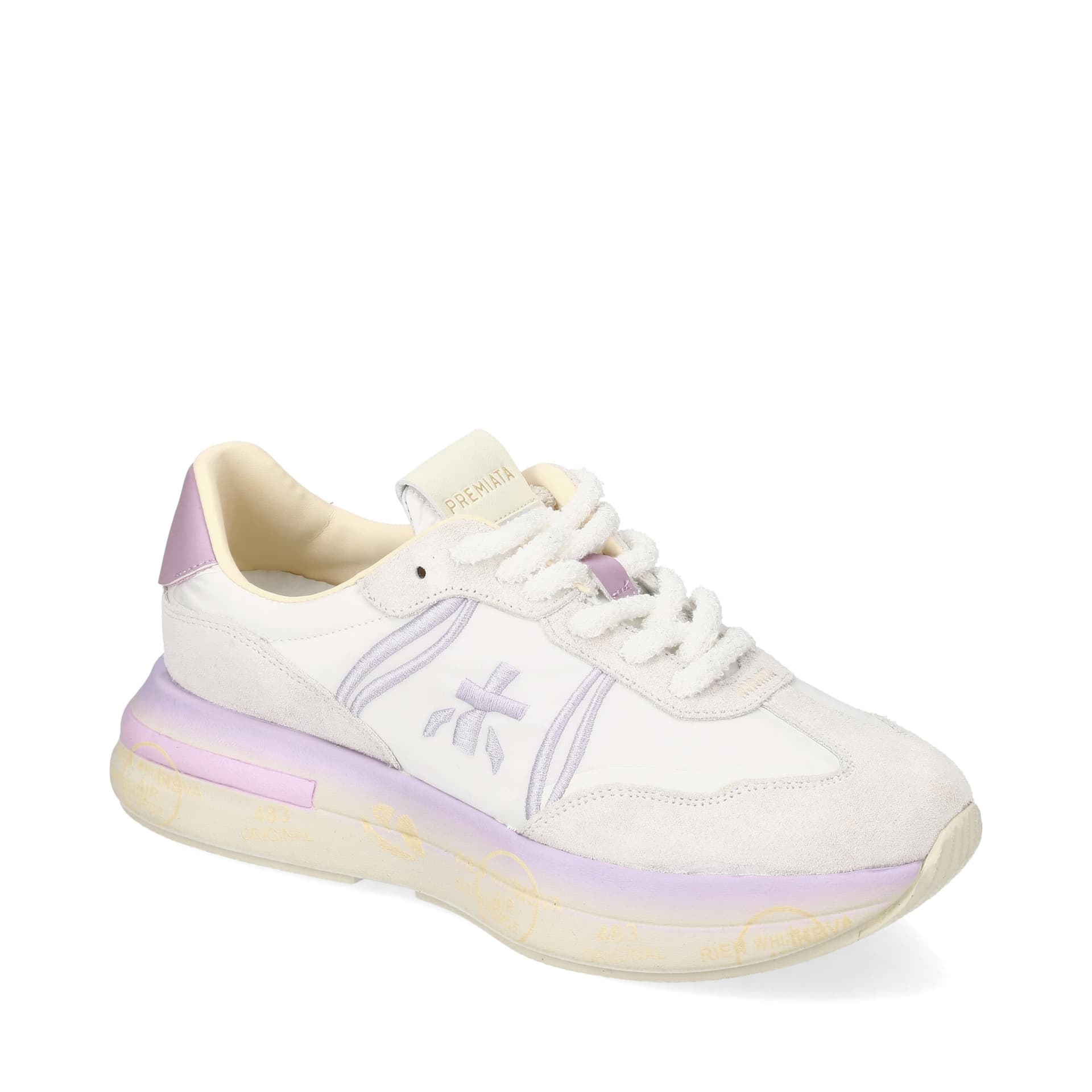 Premiata scarpa donna mod. cassie 7383 white - purple in Sneaker casual Broadway Red - Barletta, commercioVirtuoso.it