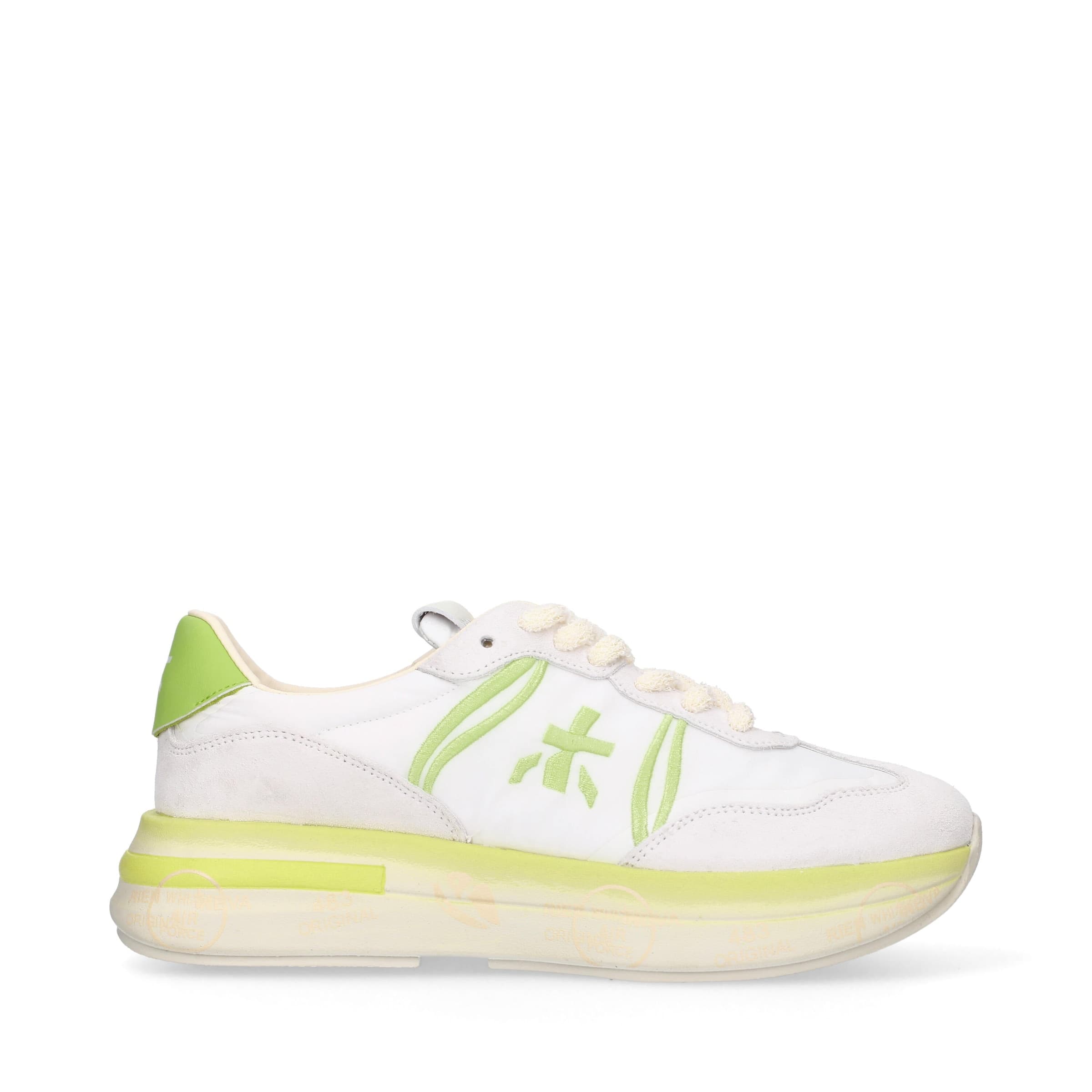 Premiata scarpa donna mod. cassie white - lime CASSIE 7384