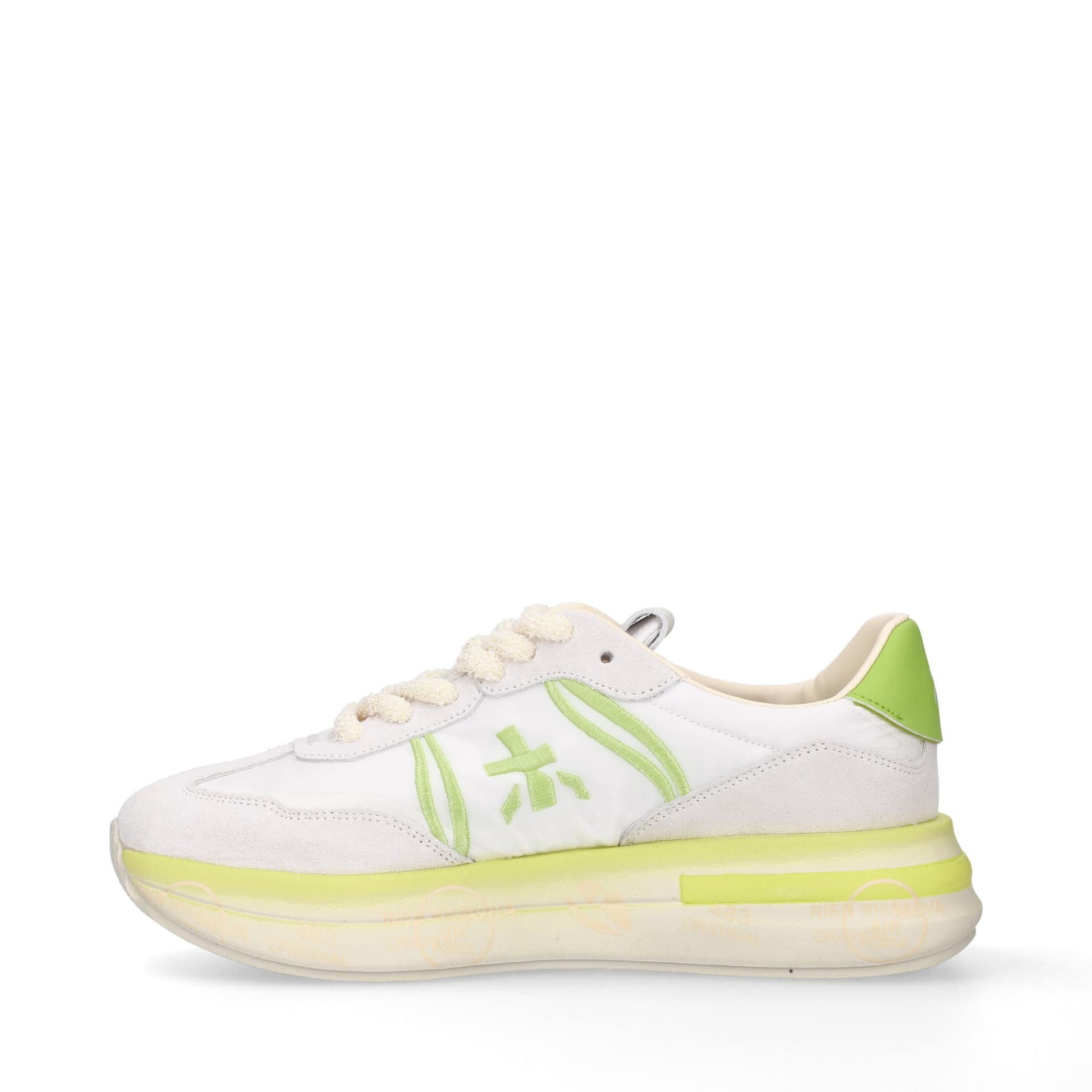 Premiata scarpa donna mod. cassie white - lime CASSIE 7384 in Sneaker casual Broadway Red - Barletta, commercioVirtuoso.it