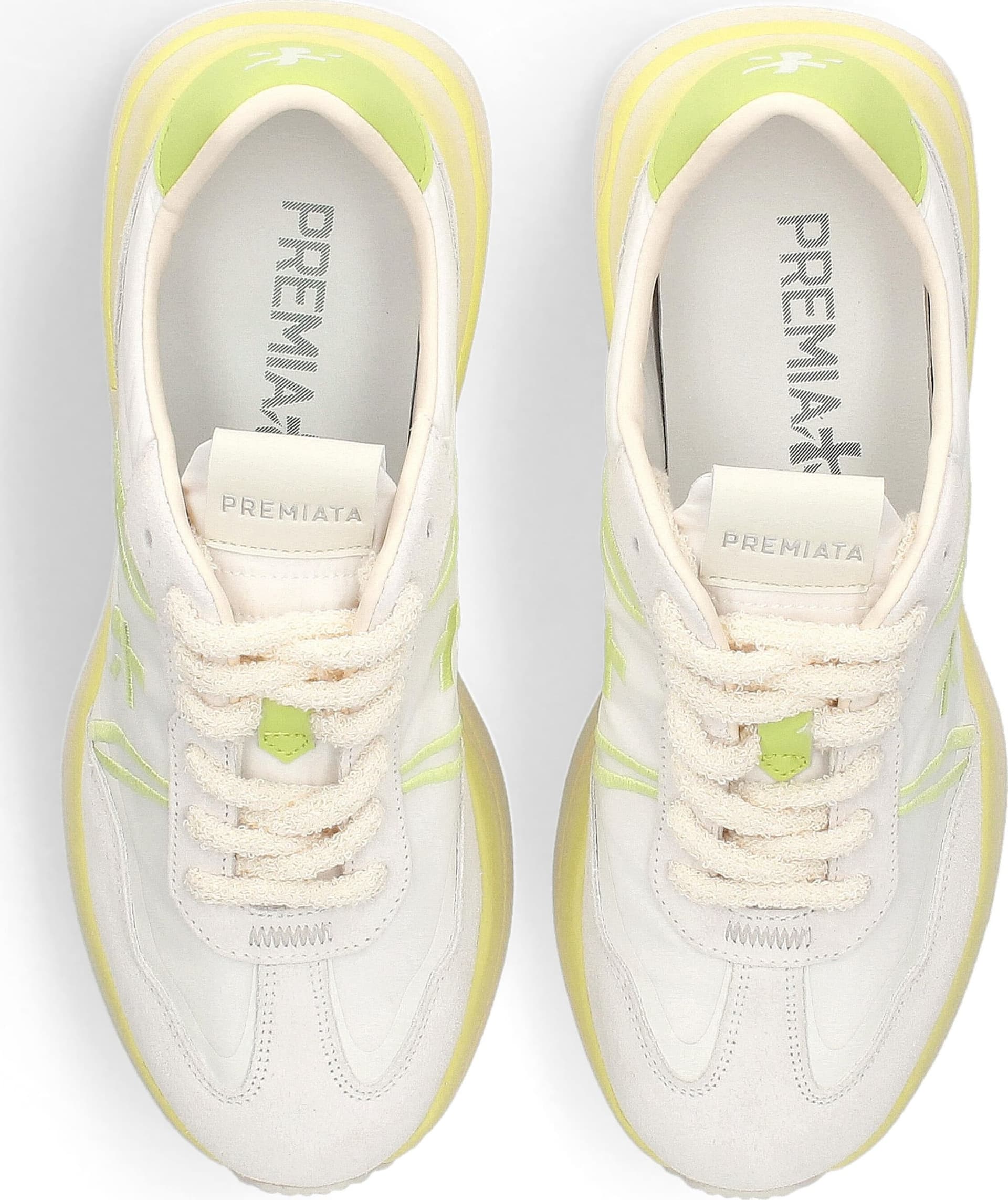 Premiata scarpa donna mod. cassie white - lime CASSIE 7384 in Sneaker casual Broadway Red - Barletta, commercioVirtuoso.it