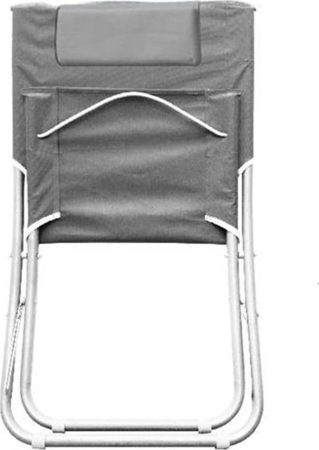 SPIAGGINA CON CUSCINO PER TESTIERA GRIGIO 57X47X95 CM PIEGHEVOLE PORTATILE 281017 - 6