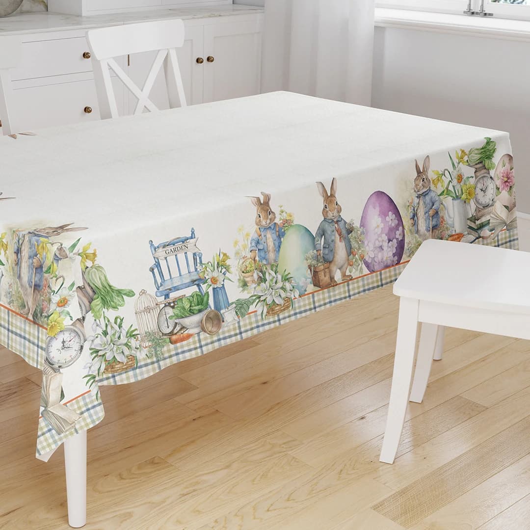 Tovaglia pasquale in puro cotone mod. tiffany 4 12 posti – Vingi - 2