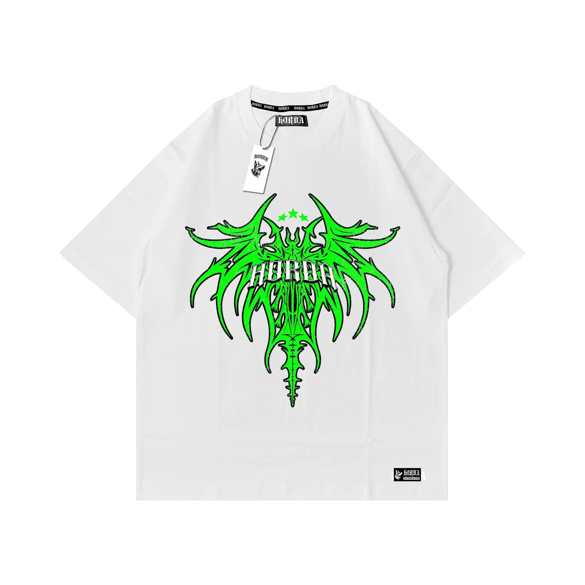Boxy fit shirt 100% Cotone Acid Dragonfly Horda Brand Streetwear