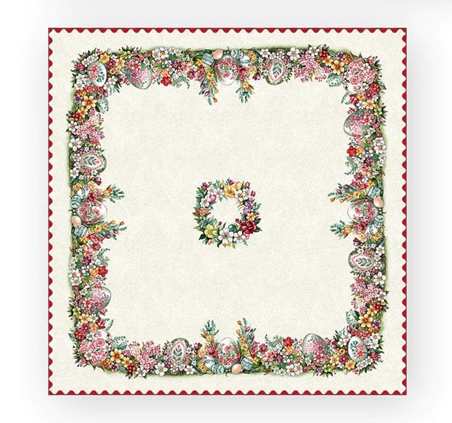 Centrotavola pasquale in gobelin 100×100 cm – Dis. Pasqua 3 Vingi - 2
