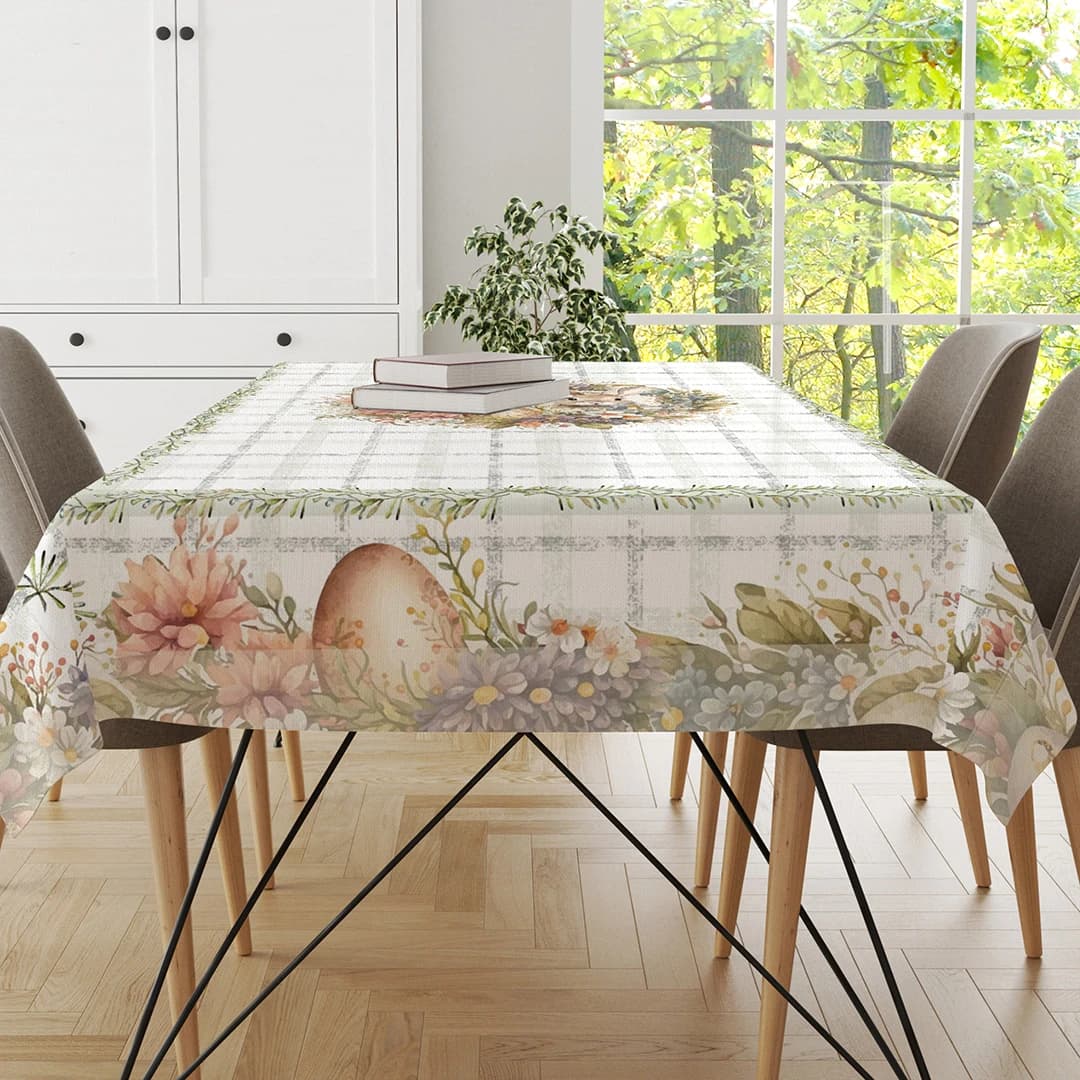 Tovaglia pasquale in puro cotone mod. tiffany 1 12 posti - Vingi - 2