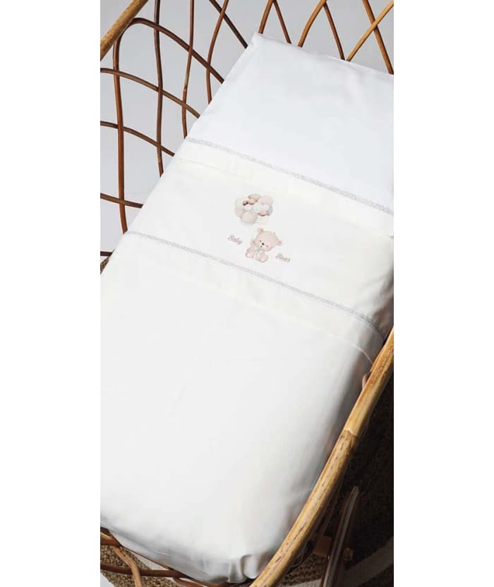 Completo lenzuolino culla - porta enfant 100% puro cotone 90x120 - Gary Z70136 - 2