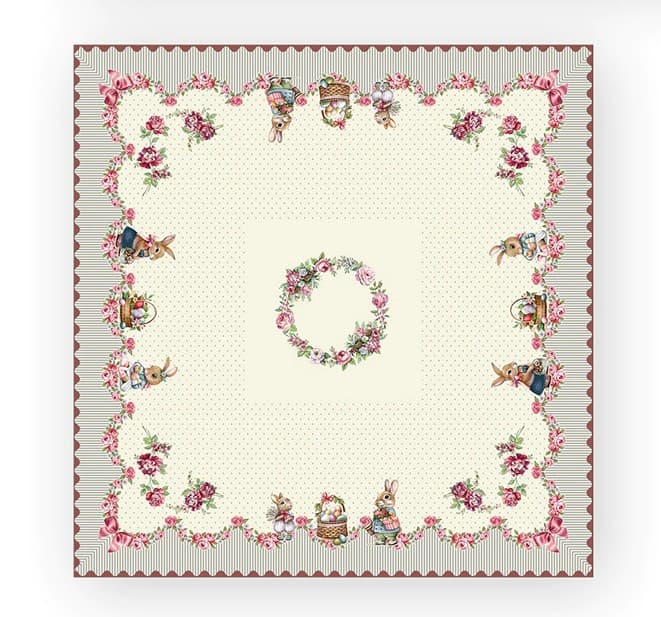 Centrotavola pasquale in gobelin 100×100 cm – Dis. Pasqua 4 Vingi - 2
