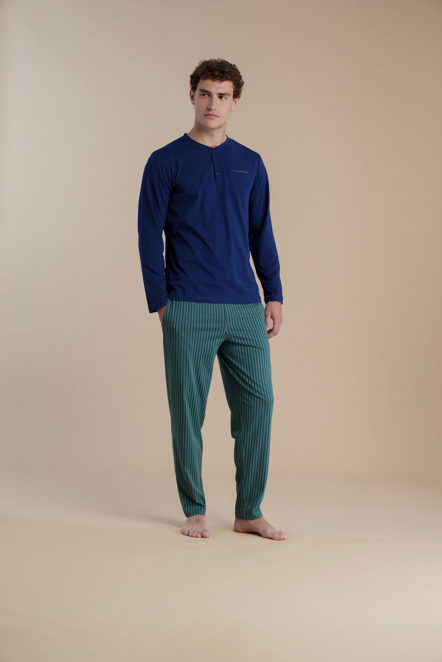 Pigiama uomo manica lunga 100% cotone – Noi di notte 3022 - 2