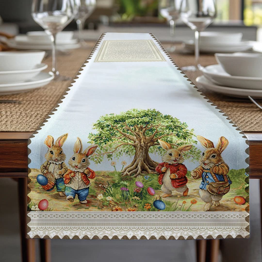 Runner pasquale in gobelin 45x140 cm - Dis. Pasqua 5 Vingi - 3
