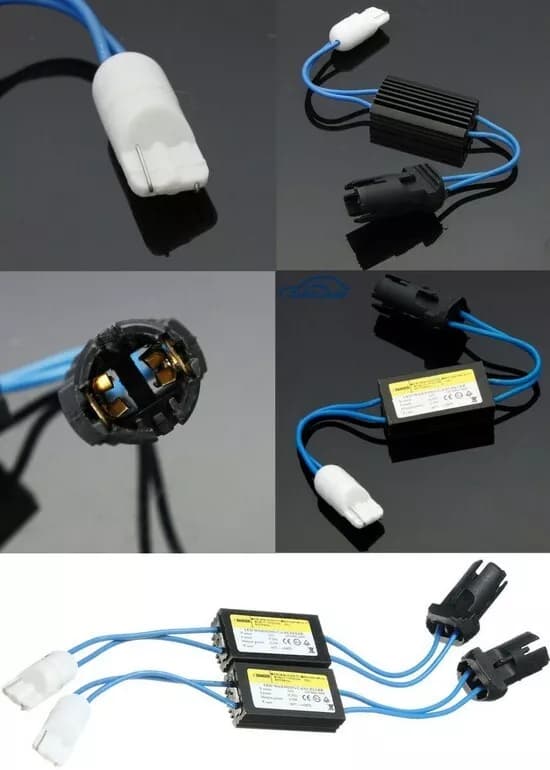 2 RESISTENZE LED CANBUS T10 W5W 12V AGGIUNTIVE SPEGNI SPIA POSIZIONE TARGA NO ERROR - 5