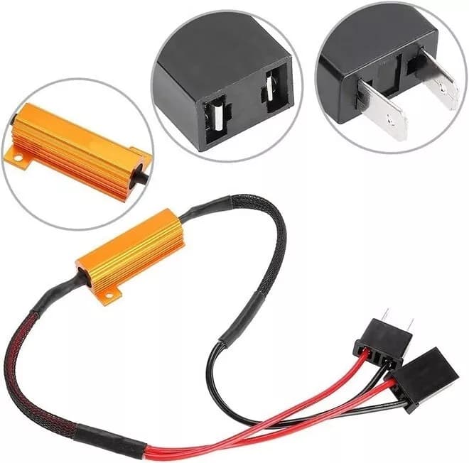 1 Resistenza Canbus Cablaggio per LED H7 12V Decodificatore Resistenze Luci Auto No Errore - 4