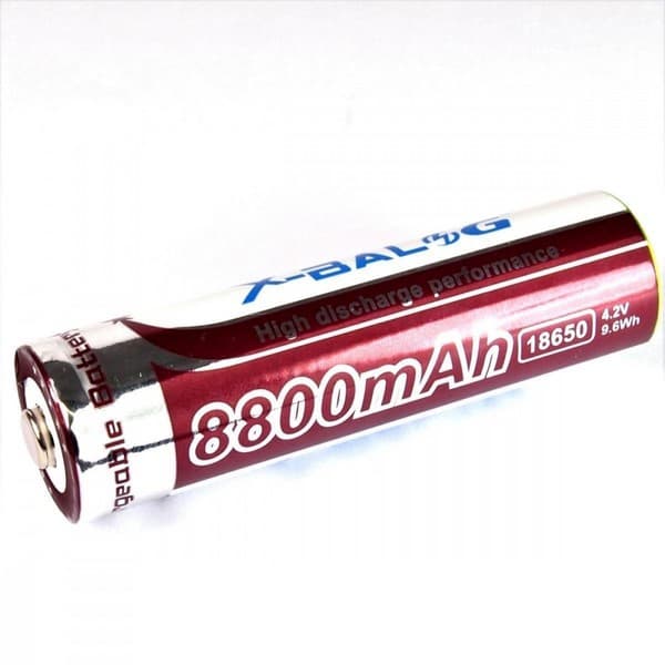 2 PILE BATTERIE 18650 8800mAh 9,6wh 4,2V LITIO TESTA ALTA RICARICABILE SOFTAIR Torcia - 3