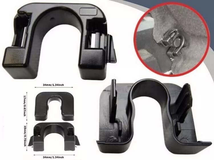 2 Ganci Fissaggio Cappelliera Clip CITROEN C3 FORD FIESTA IV FOCUS C MAX B MAX B MAX VAN FUSION MONDEO QASHQAI - 4
