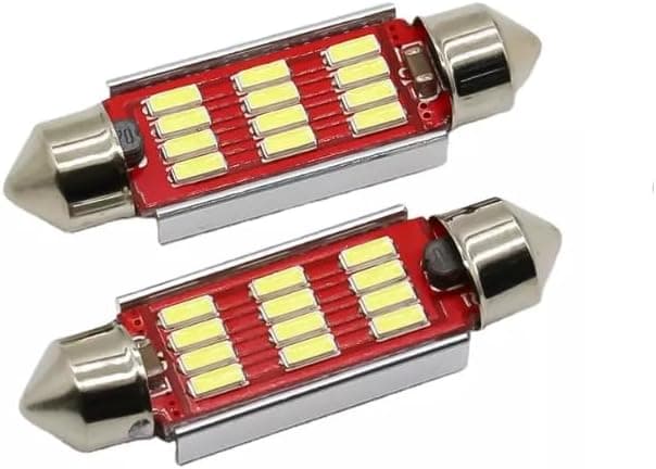 Lampada Led T11 C5W 42mm Led Siluro 12-24V Lampada 6 SMD 7070 Canbus 6000K Bianco Tuning Auto Superluminosa - 4