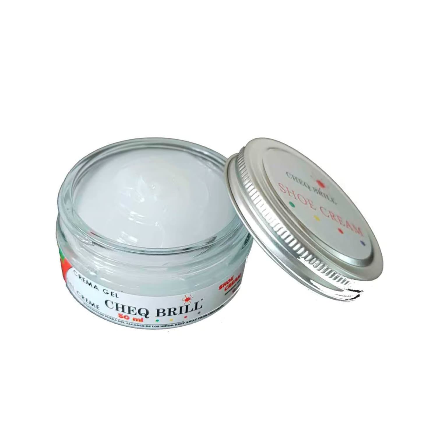 Ecoprice Crema Scarpe Shoe Cream Cheq Brill (50 ml) Bianco 000 - 3