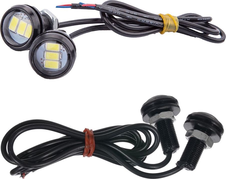 Eagle Eye Luci DRL Diurne Retromarcia Posizione Slim 3W LED auto moto 12V bianco 6000K - 5
