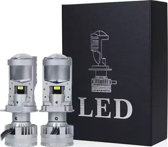KIT LED H4 150W FARI LENTICOLARI 15000lm R8 9V-24V LENTE CANBUS LENS PROJECTOR AUTO MOTO