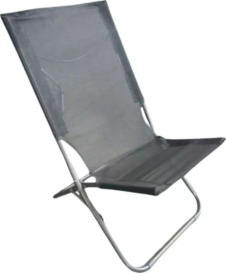 SPIAGGINA IN TEXTILENE GRIGIA PIEGHEVOLE SEDIA PER MARE CAMPEGGIO 57X47X72CM 281052 - 3