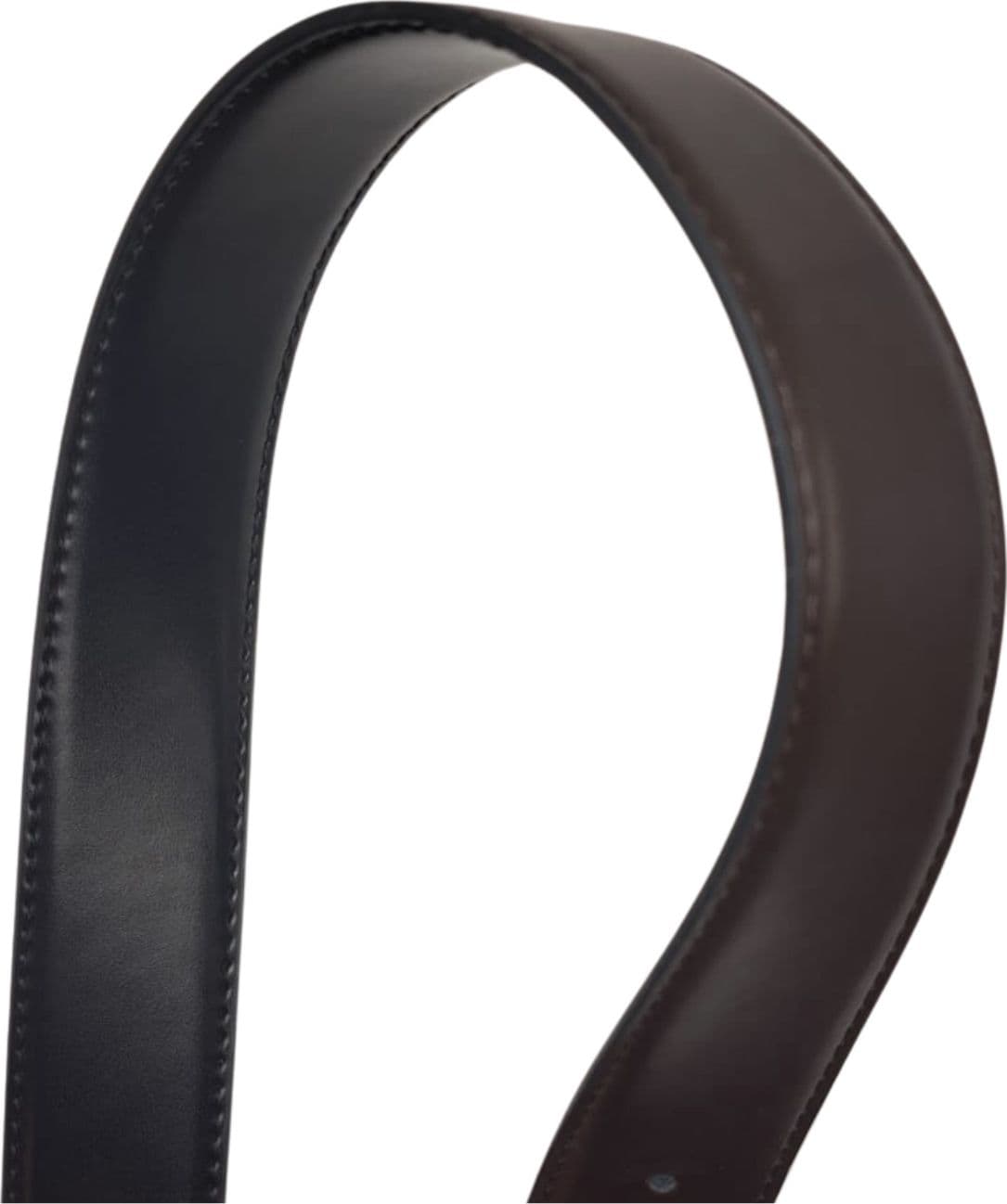 Cintura Cinta Uomo In Vera Pelle Made in Italy Cuoio Casual Classica Regolabile Reversibile Nera Marrone Scuro Ecoprice® - 2