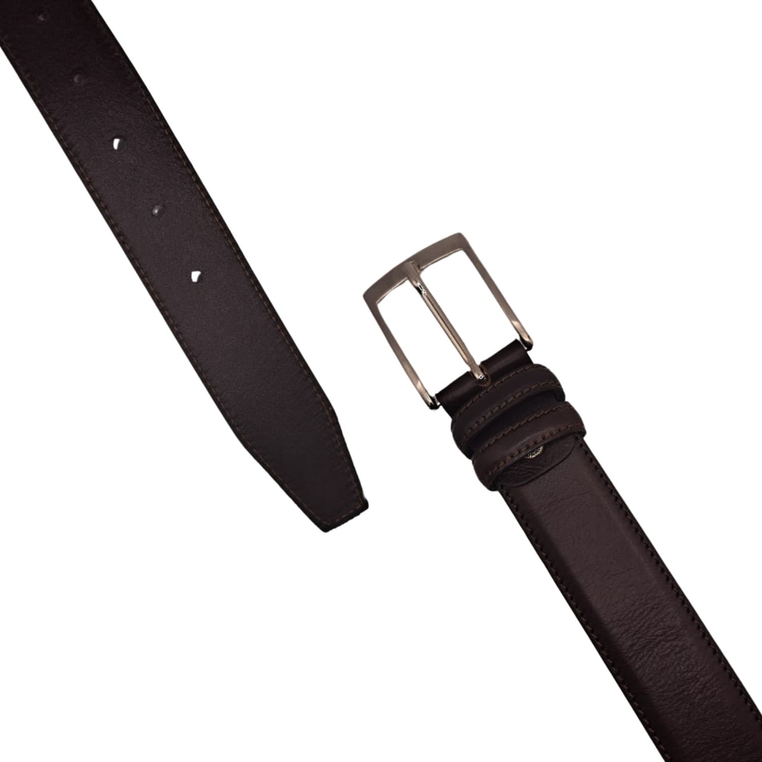 Cintura Brown Vera Pelle Made in Italy Varie Misure Spessore 35 EcoPrice® - 4