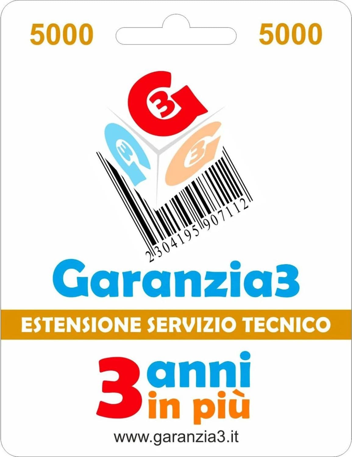 Garanzia 3 Estensione del Servizio Tecnico Fino a 5.000,00 Euro - Garanzia3