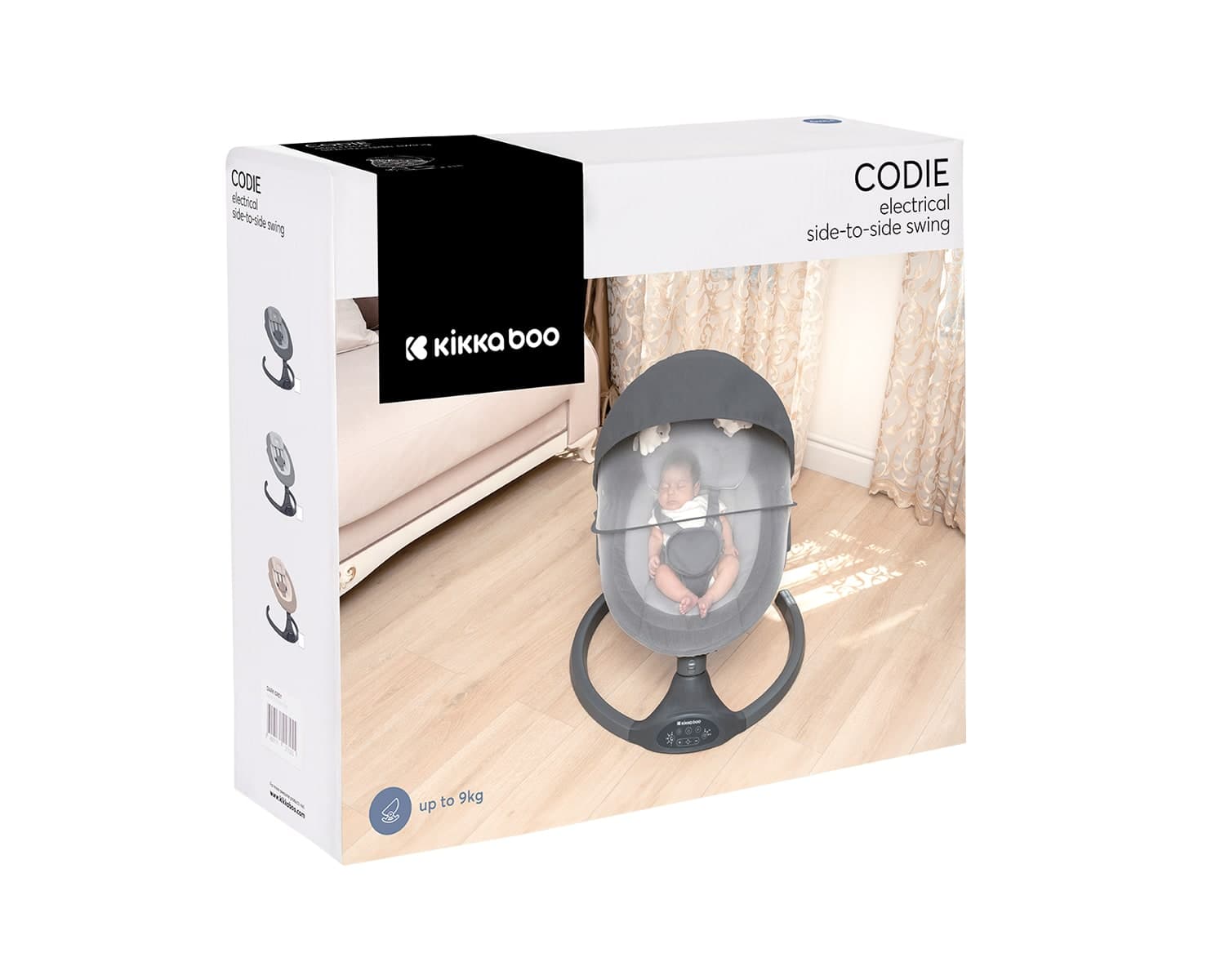 Altalena elettrica side to side Codie Beige Kikkaboo - 11