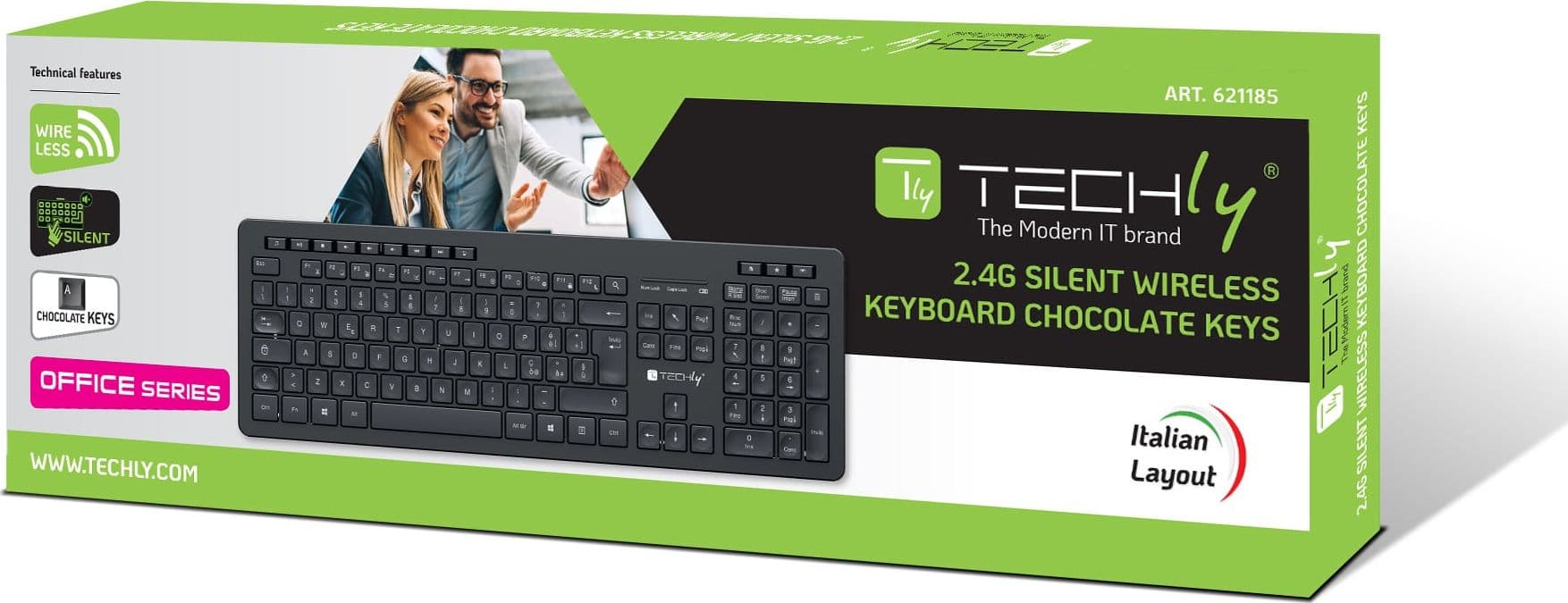Tastiera Wireless Layout Italiano Nero - 11