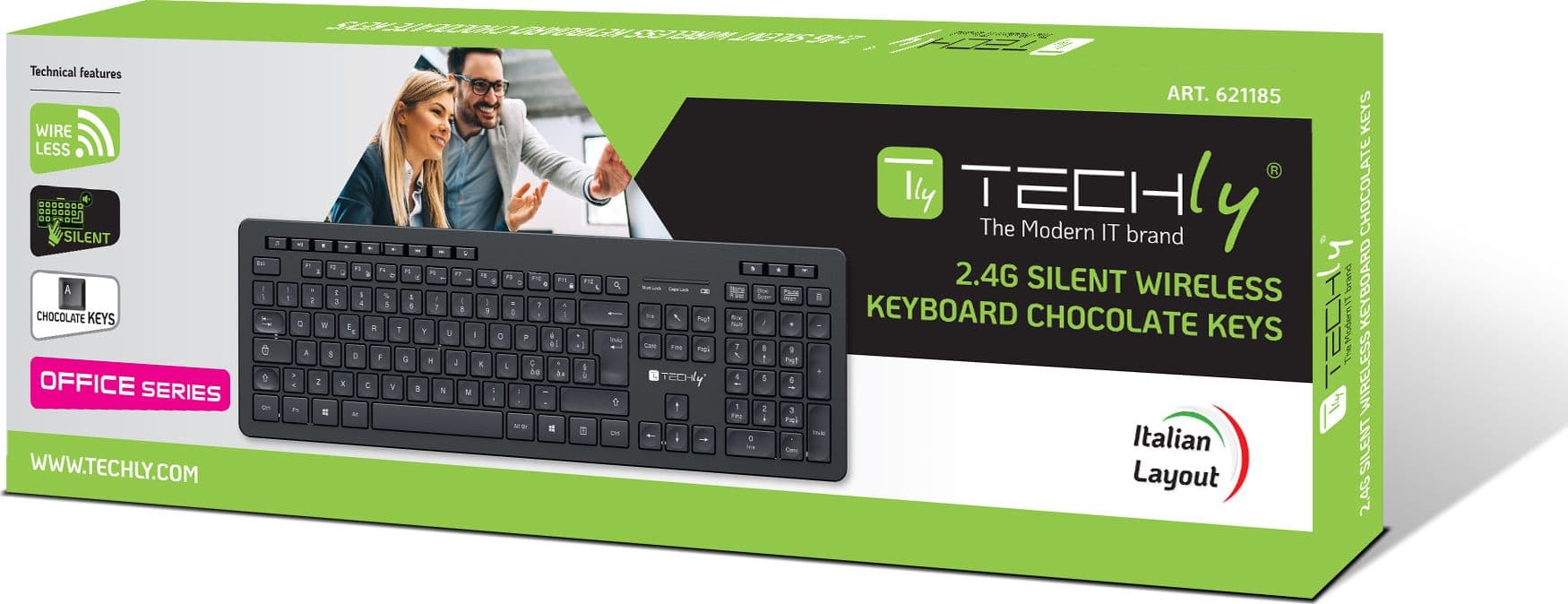 Tastiera Wireless Layout Italiano Nero - 8