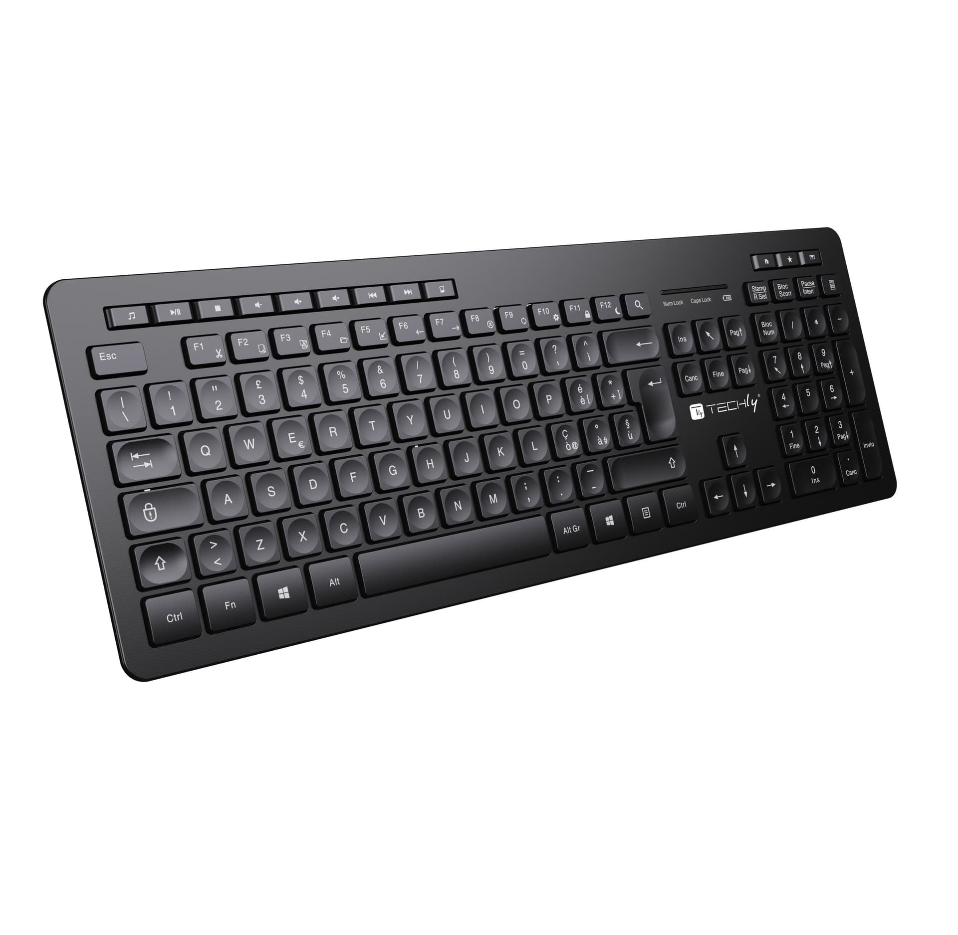 Tastiera Wireless Layout Italiano Nero - 9