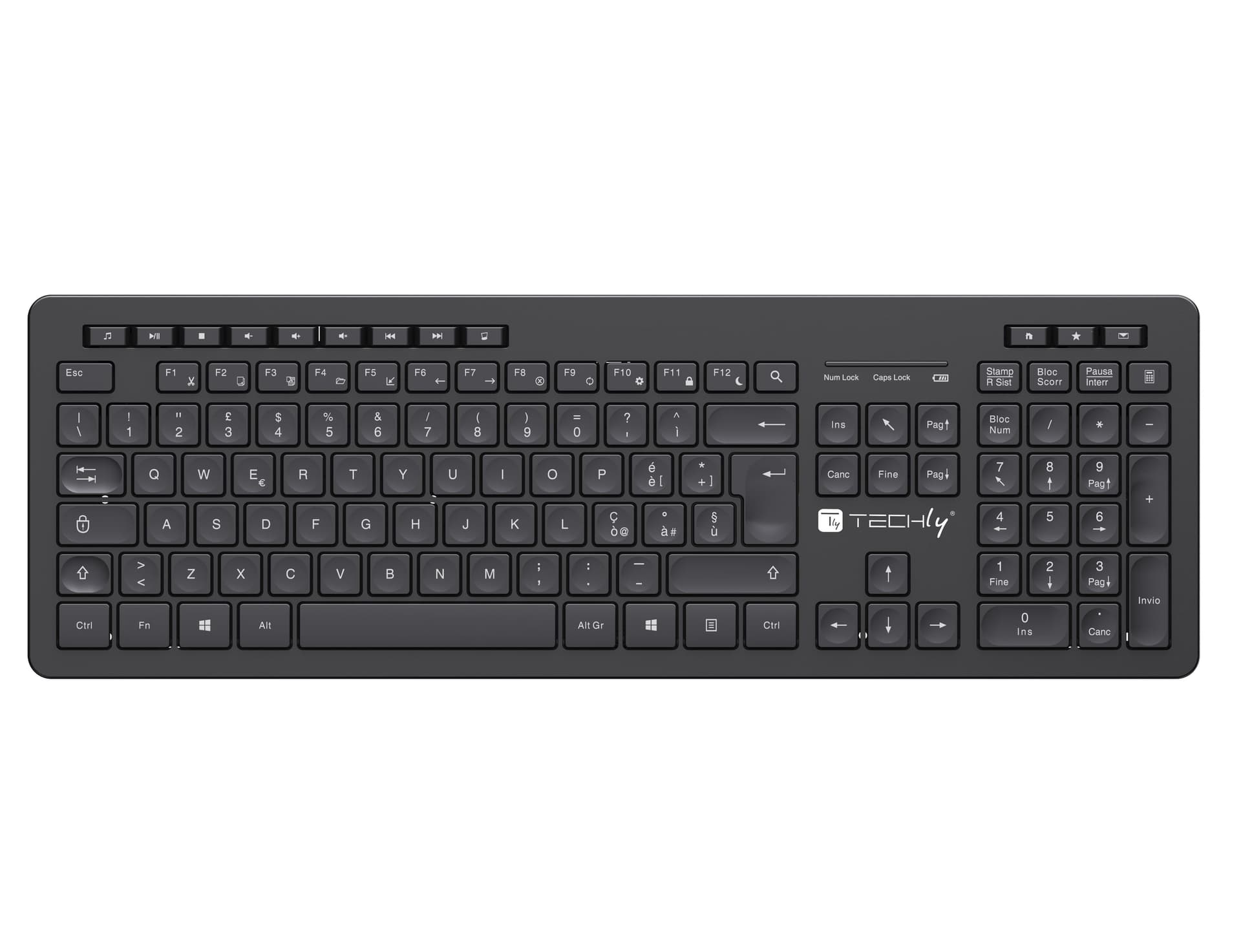 Tastiera Wireless Layout Italiano Nero - 10