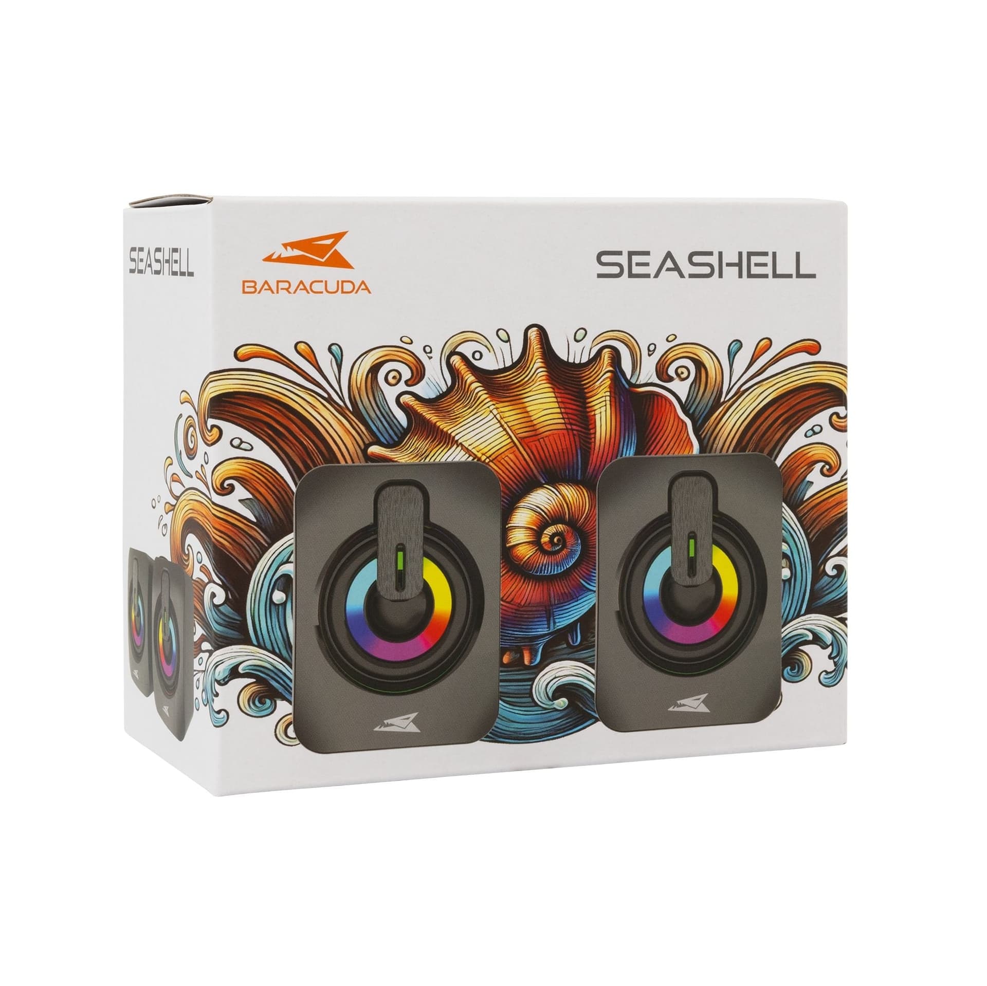 Set Speaker 3.5mm Stereo USB con LED, SEASHELL - 8