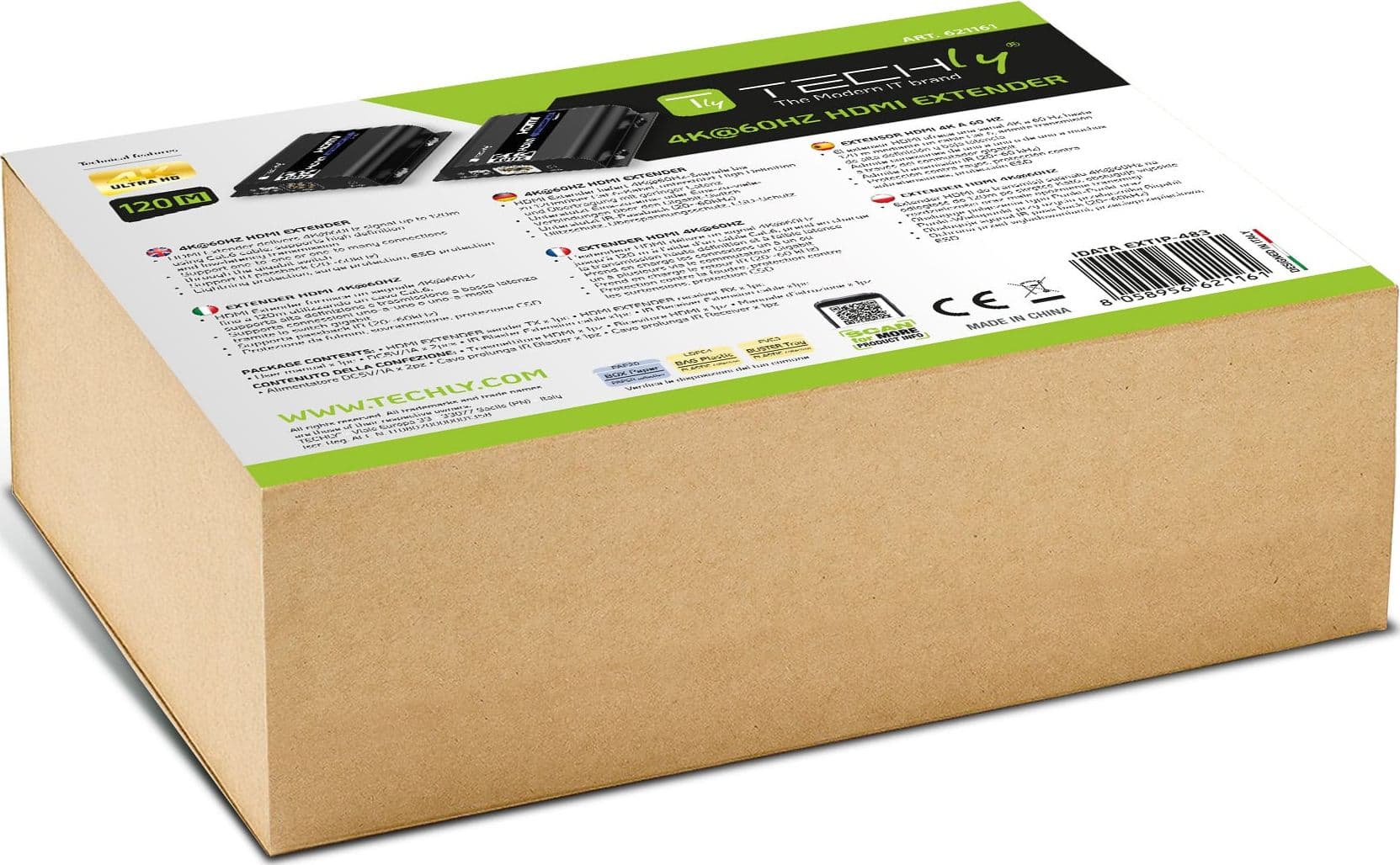 Extender HDMI 4K@60Hz con IR su Cavo Cat.6 fino a 120m - 11