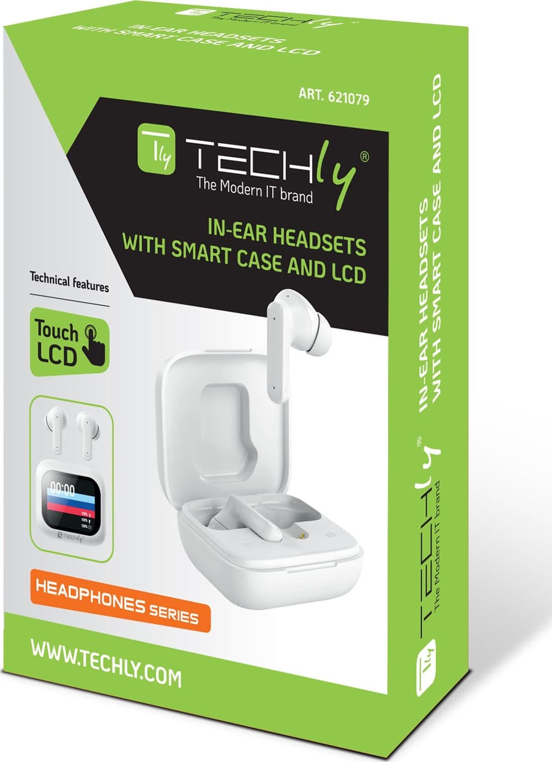Cuffie Auricolari BT con Custodia Smart Touch Screen LCD Cancellazione Attiva del Rumore ANC - 20