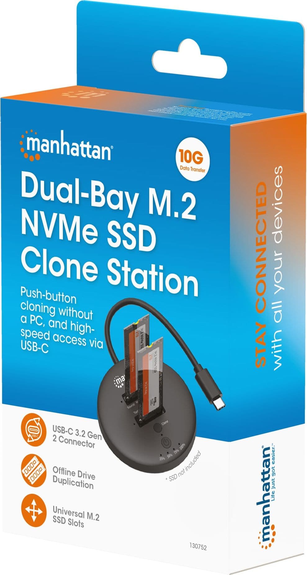 Docking Station Dual-Bay M.2 NVMe Clone SSD - 18