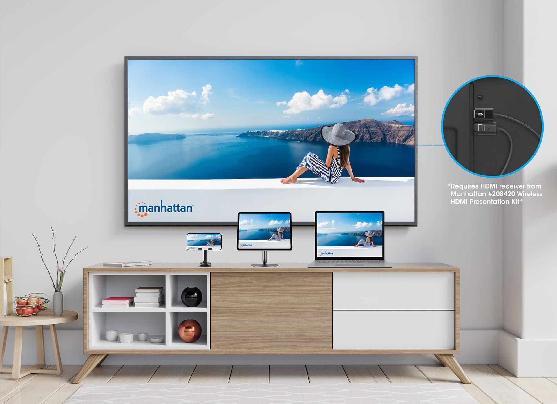 Adattatore Wireless HDMI 1080p con Trasmettitore USB-C&trade per IDATA USBC-1080WL - 14