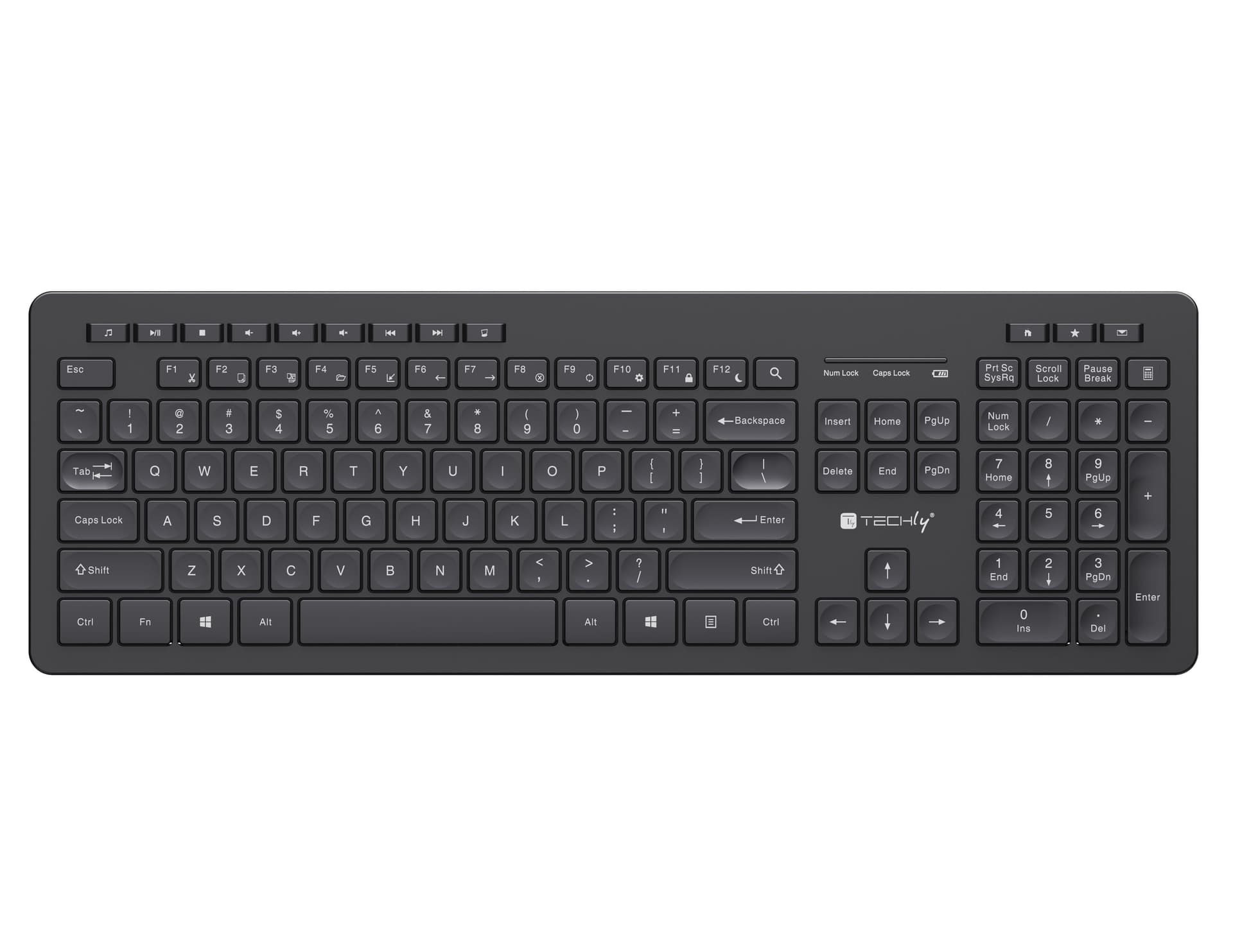 Tastiera Wireless Layout Americano Nero - 10
