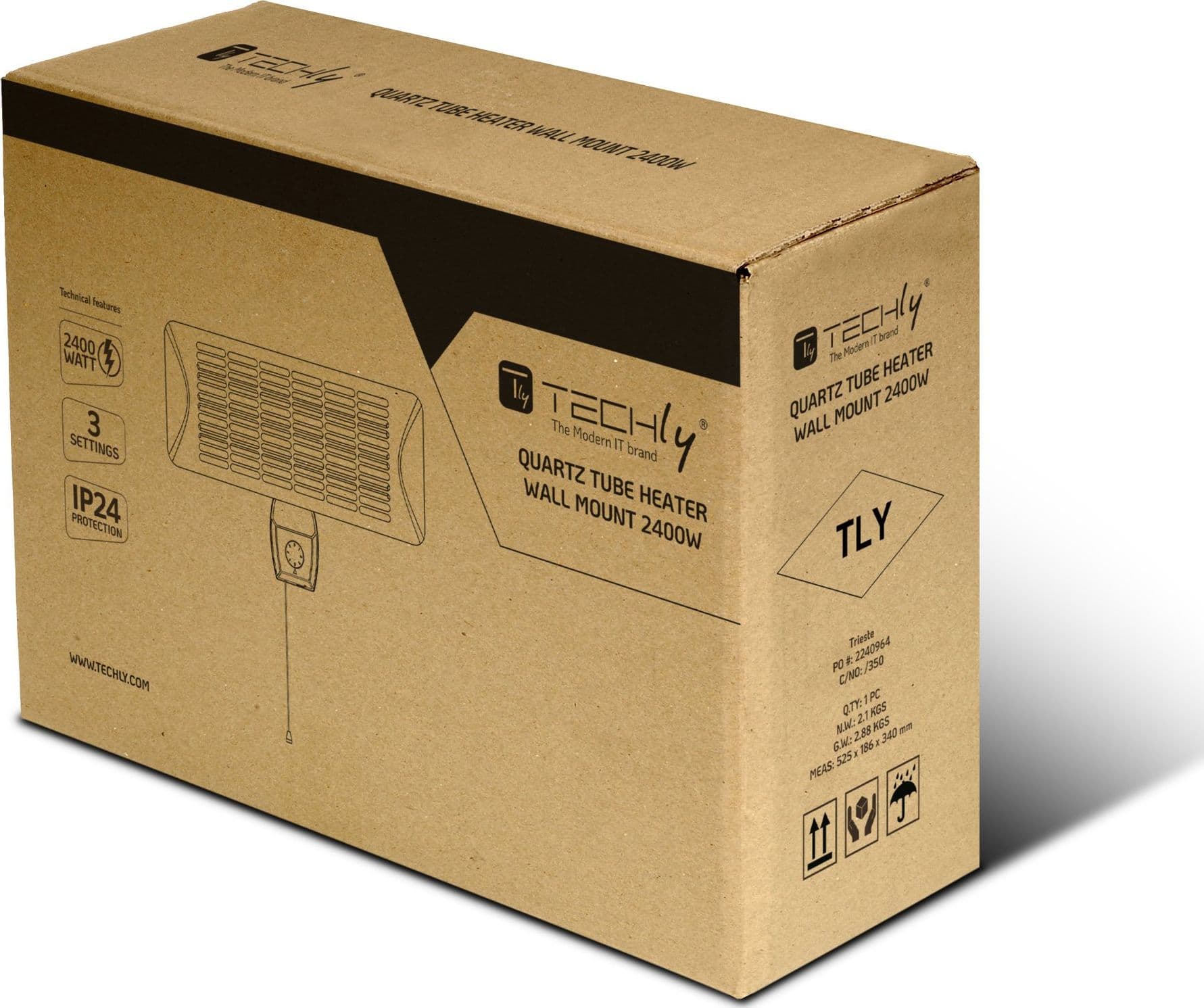 Stufetta da Parete al Quarzo per Interno Esterno IP24 2400W - 20