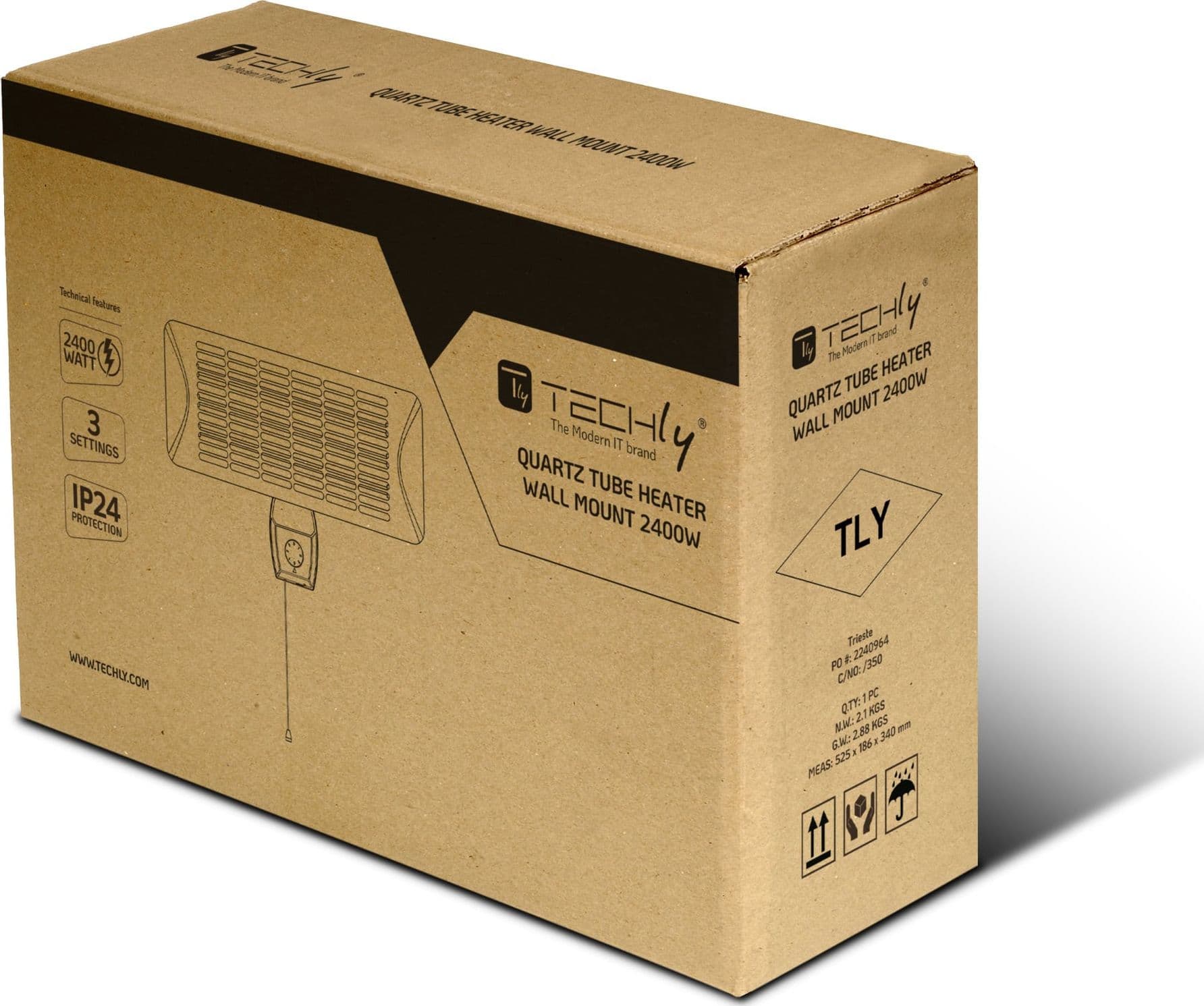 Stufetta da Parete al Quarzo per Interno Esterno IP24 2400W - 22