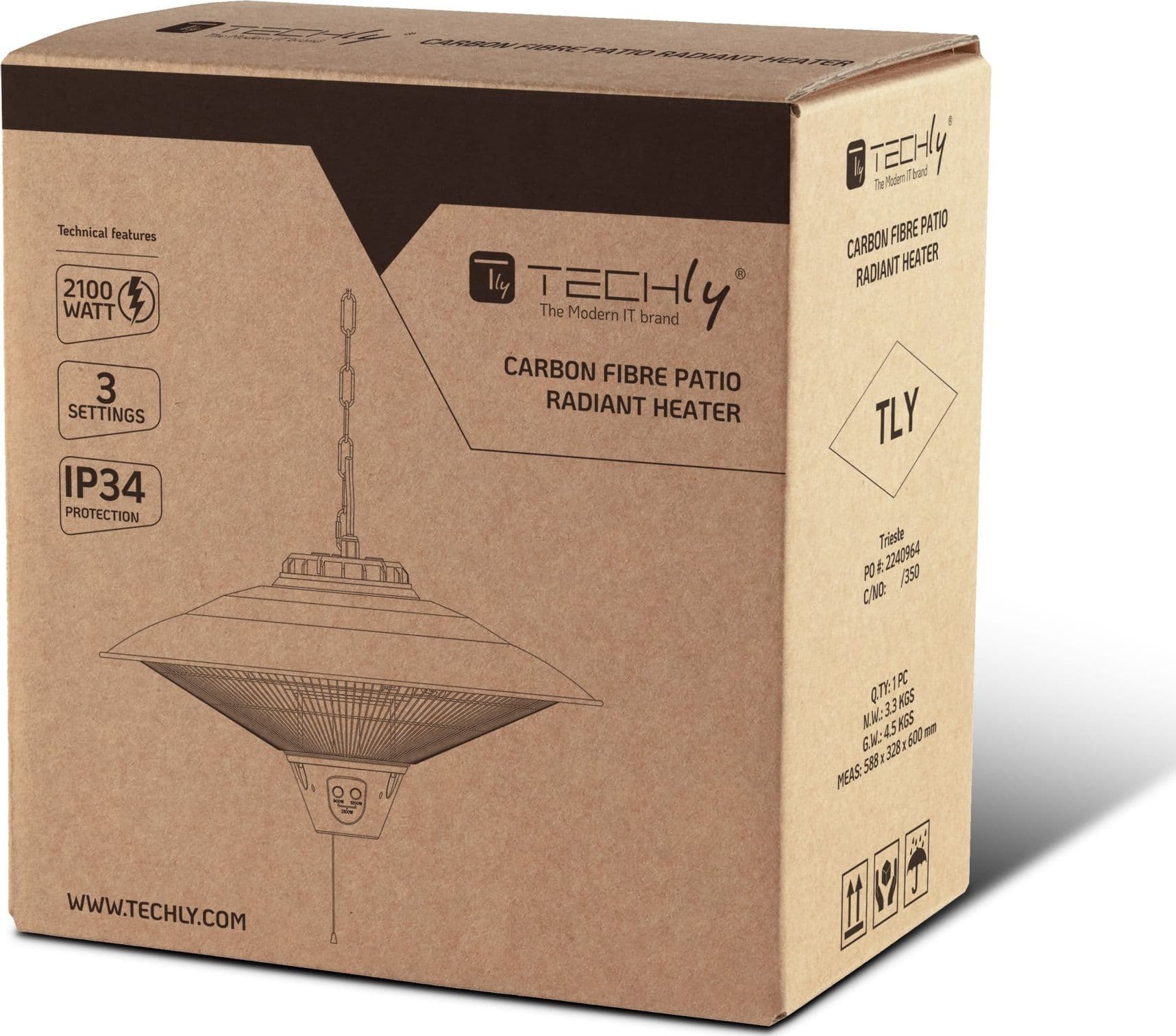 Riscaldatore Radiante da Soffitto per Interno Esterno IP34 2100W - 20