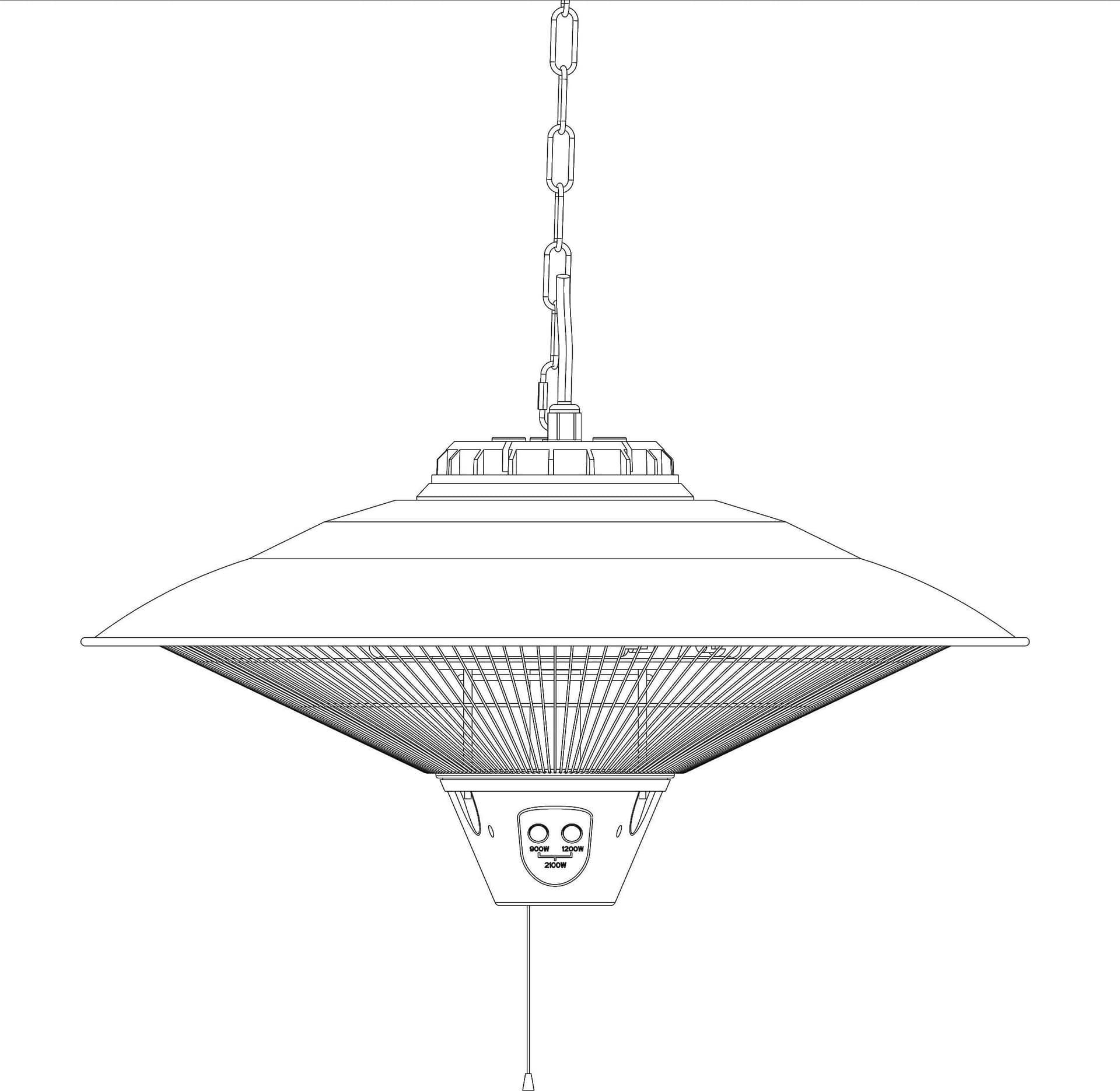 Riscaldatore Radiante da Soffitto per Interno Esterno IP34 2100W - 8