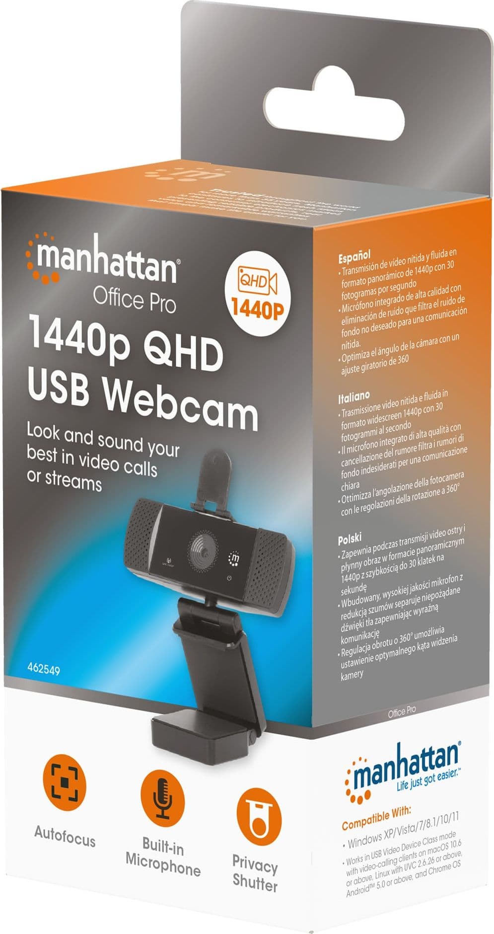Webcam USB QHD 1440p con Cancellazione del Rumore - 15