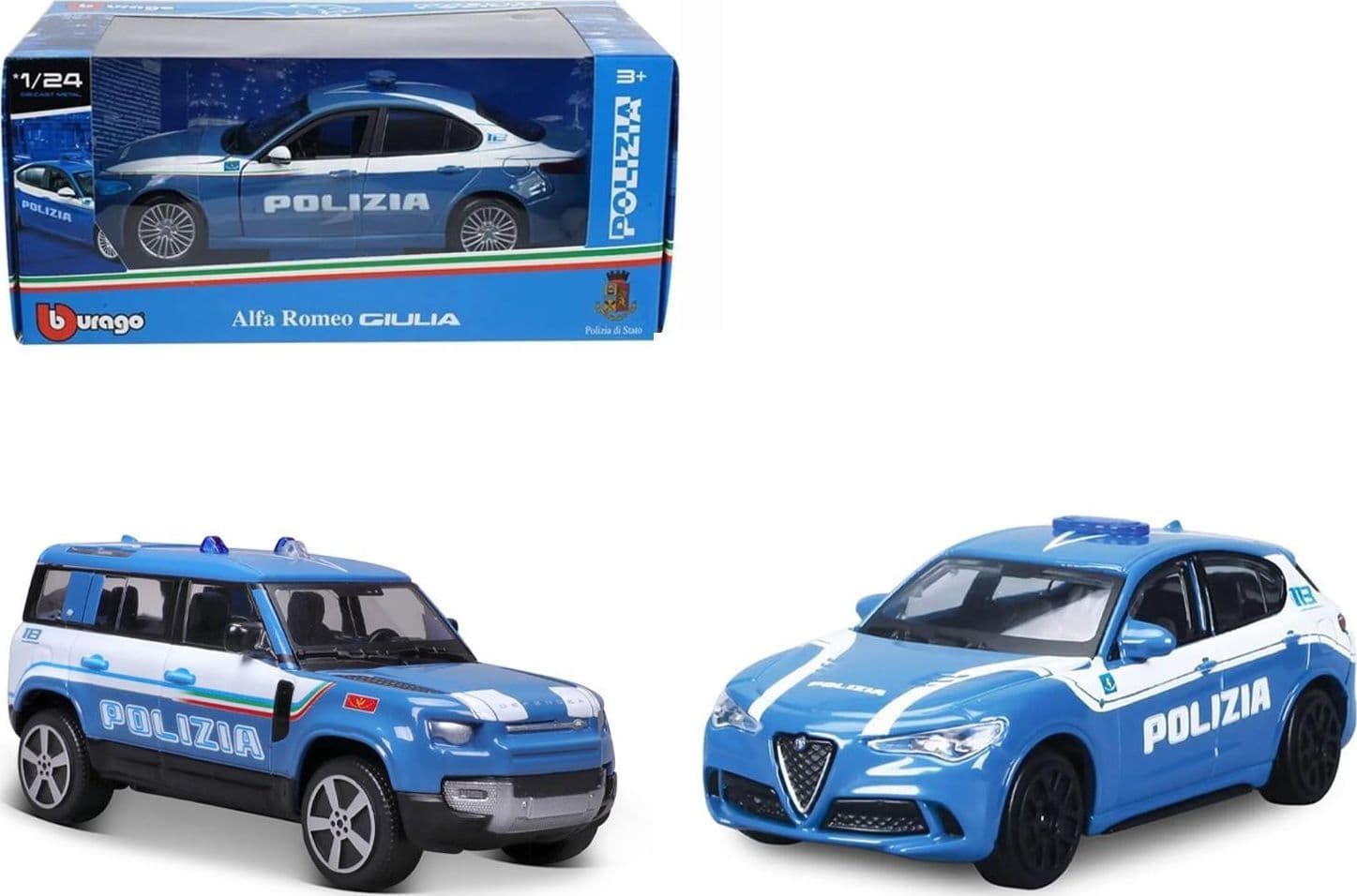 Bburago Polizia assortite 1:24 - 2