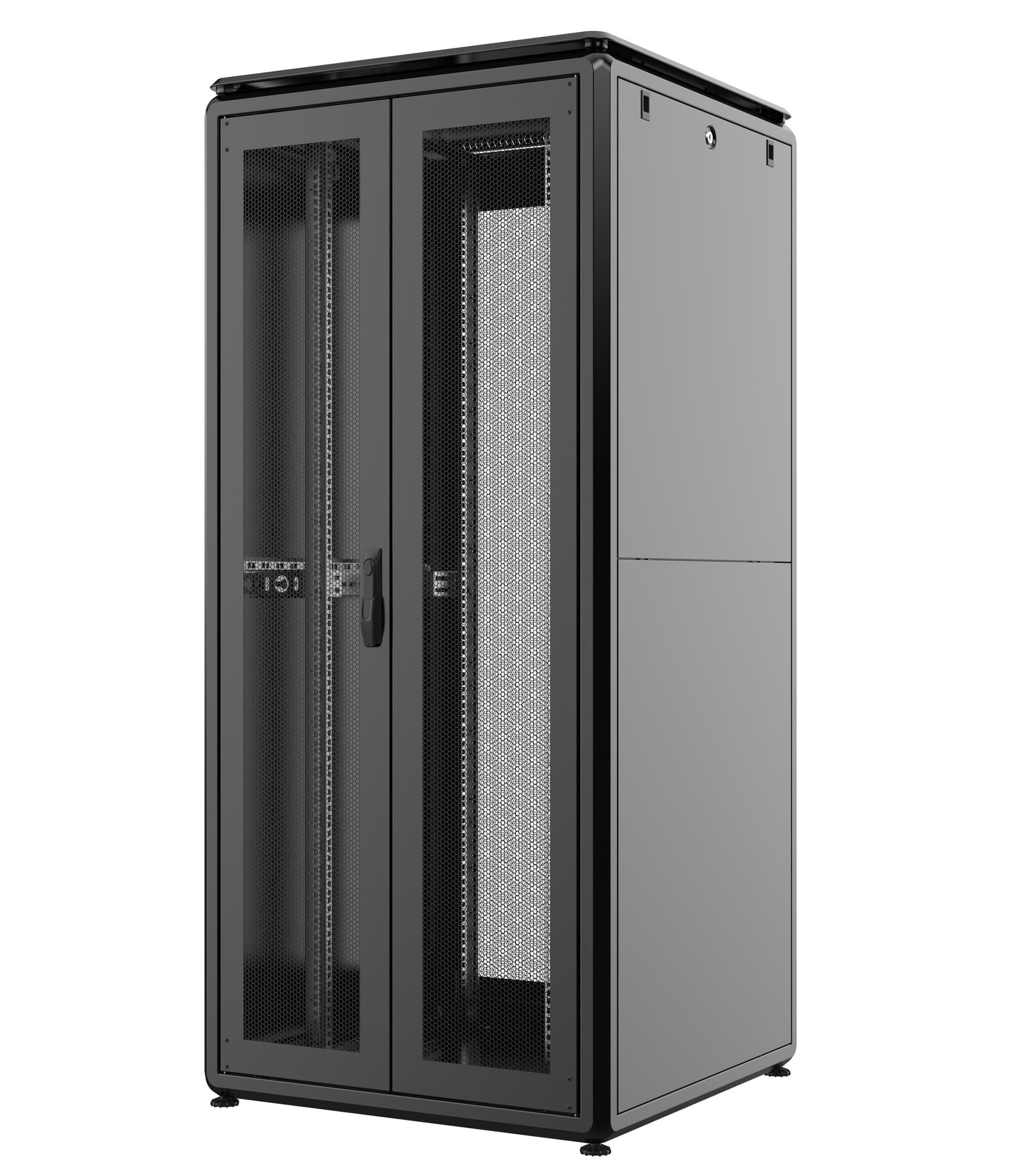 Armadio Server Rack 19'' 800x1000 42U Nero Porta Grigliata Doppio Battente serie Evolution Ventilato - 7
