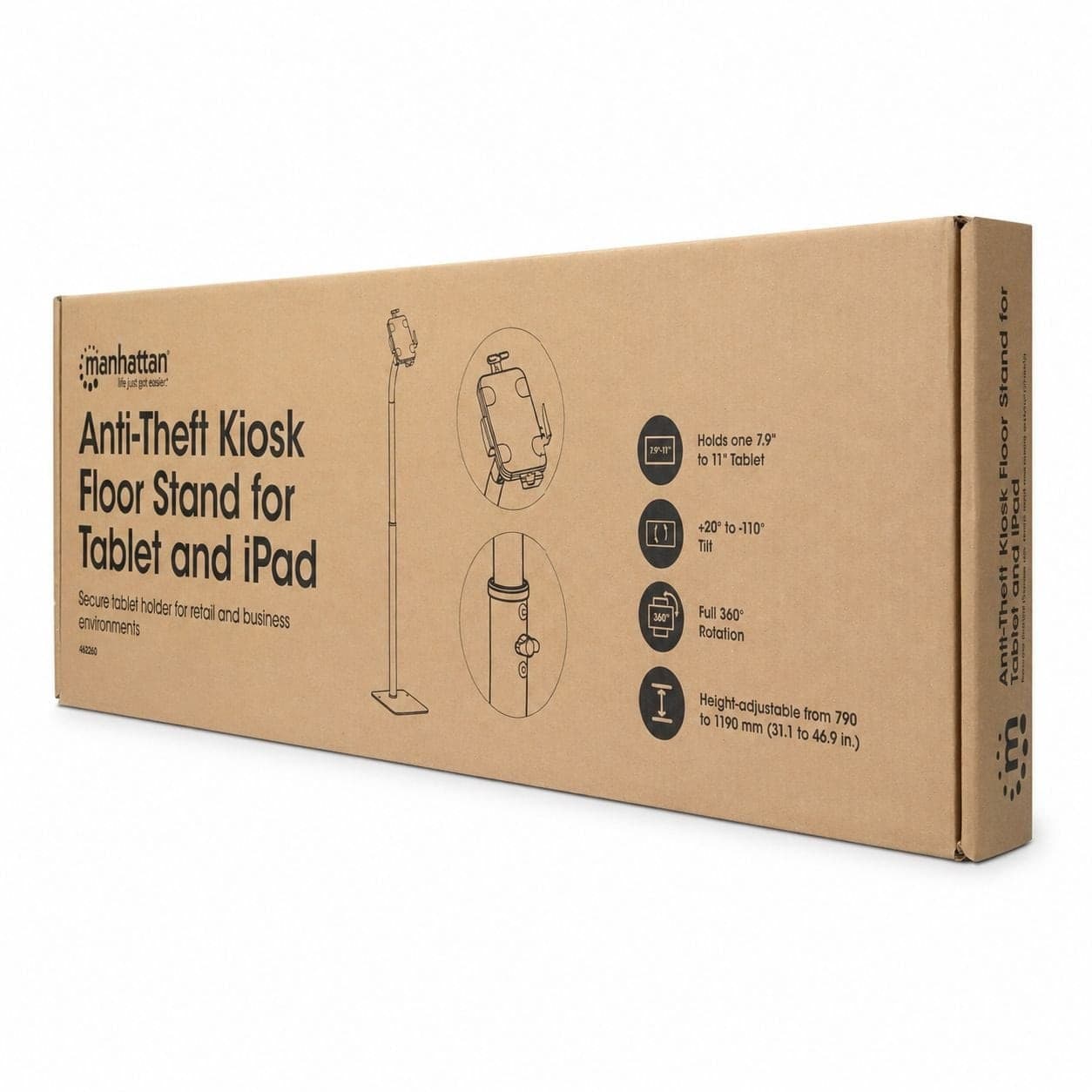 Supporto da Pavimento Antifurto per Tablet 7,9-11'' con Rotazione 360&deg - 18