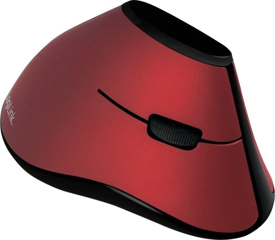 Mouse Verticale Ottico Ergonomico Wireless 1200dpi Rosso - 5