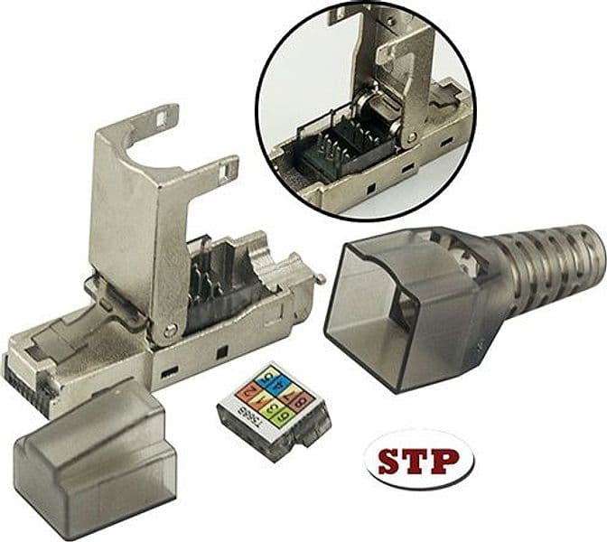 Plug Modulare RJ45 Cat.6A Schermato Toolless - 9