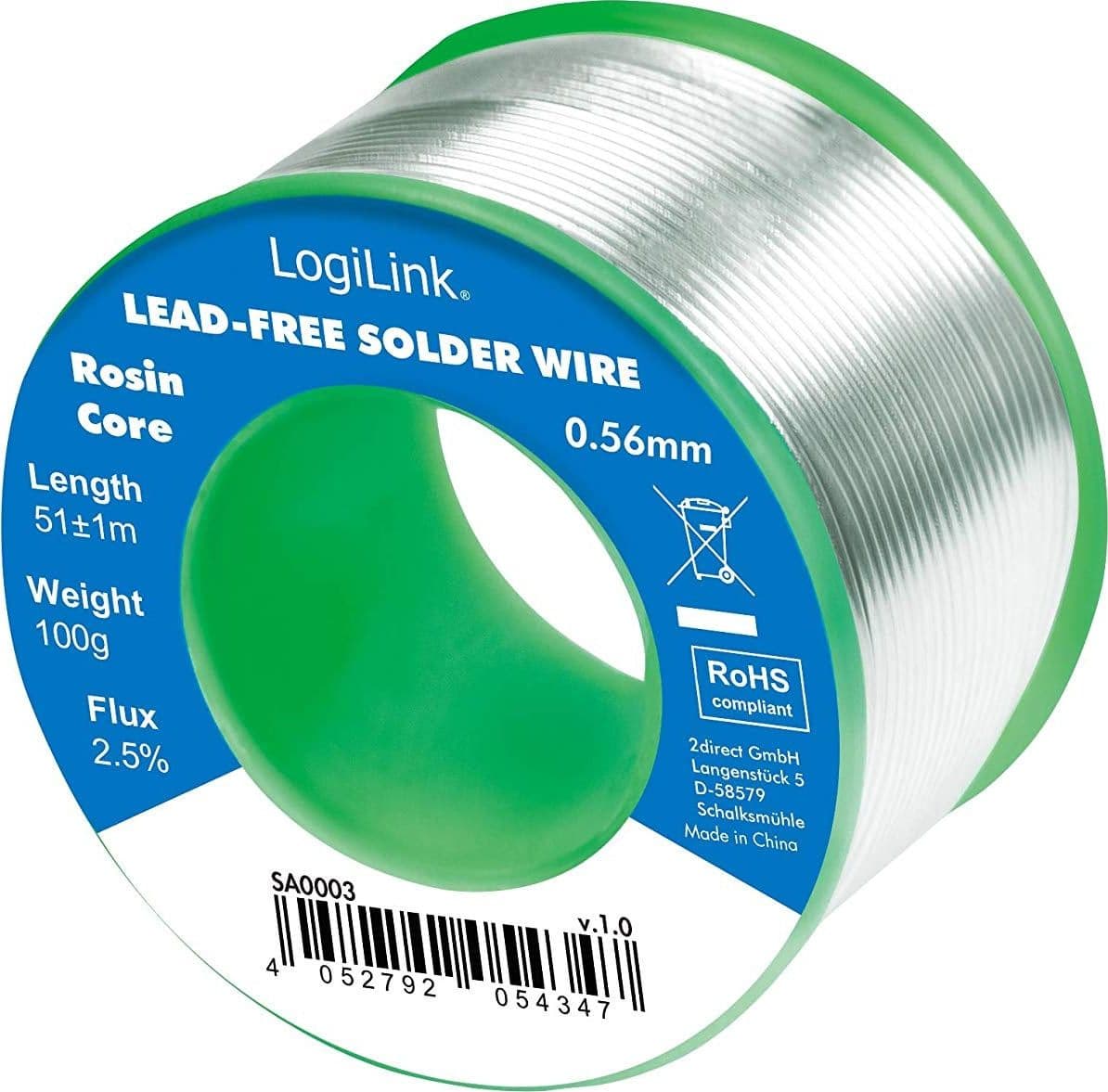 Stagno in Rotolo per Saldatura Senza Piombo Rame 0,7% &oslash 0,56 mm 100g - 6