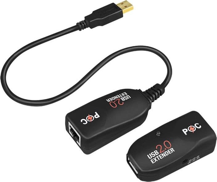 Extender USB Cat.5E Cat.6 fino a 50m, POC, Nero - 11