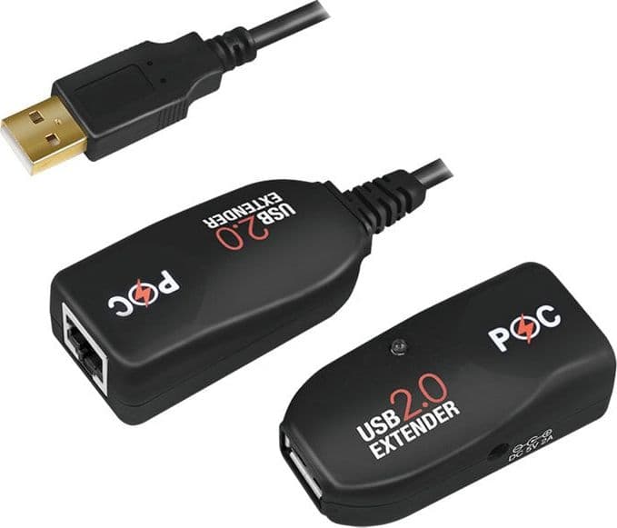 Extender USB Cat.5E Cat.6 fino a 50m, POC, Nero - 13