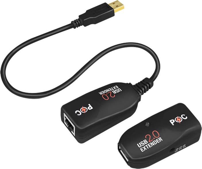 Extender USB Cat.5E Cat.6 fino a 50m, POC, Nero - 18